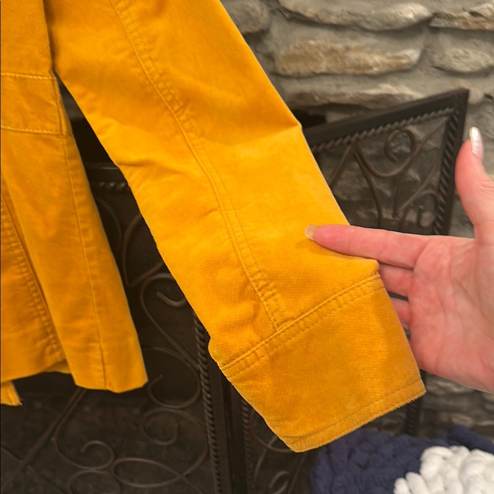 Mossimo Supply Co Yellow Corduroy Peacoat with Wide Lapel - Picture 5 of 10